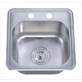 Dawn Kitchen & Bath 1488 in L Top Mount Bar Sink 20 Gauge BST1515